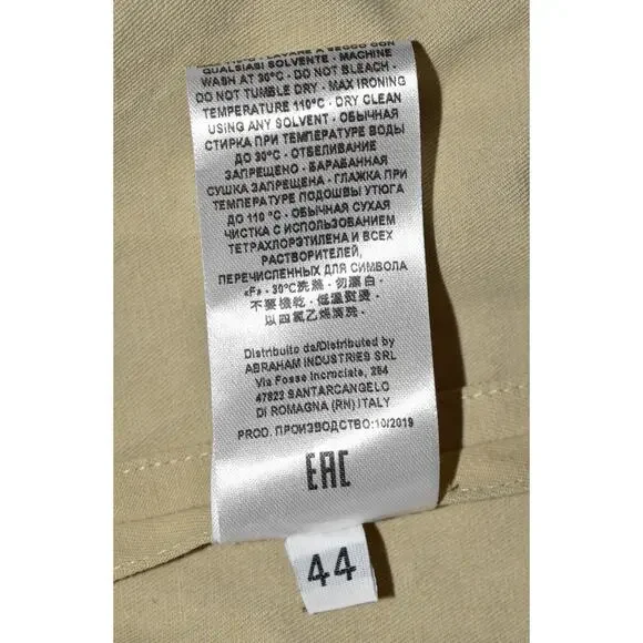 E0 NWT ERIKA CAVALLINI Cotton Linen Blend Self Belted Long Trench Coat Size 44 - Picture 10 of 10